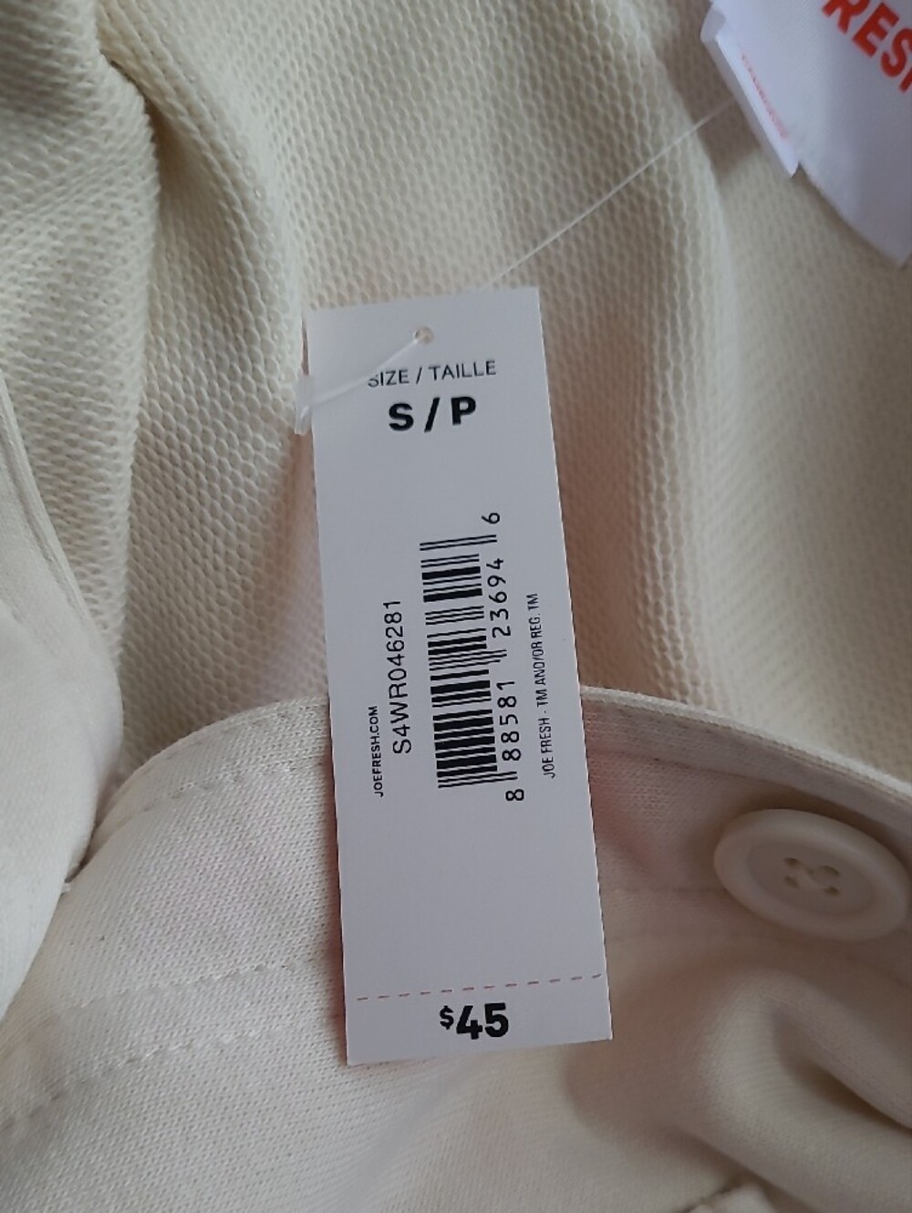 Joe Fresh Cream Button-Front Utility Jacket - Picture 9 of 9
